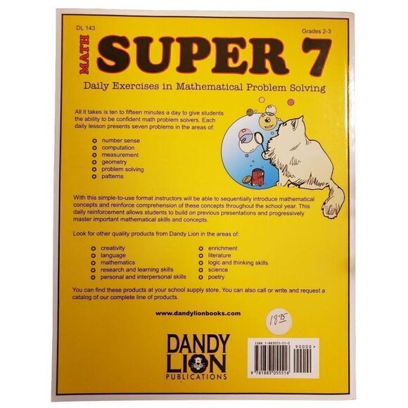 Math Super 7 Daily Exercises in Problem Solving Homeschooling Educational NEW - Picture 3 of 9